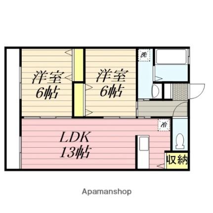 福岡県朝倉市堤(賃貸アパート2LDK・2階・58.00㎡)の写真 その2