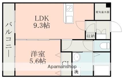 千代田レジデンス県庁東 ｜熊本県熊本市中央区水前寺６丁目(賃貸マンション1LDK・6階・39.60㎡)の写真 その2