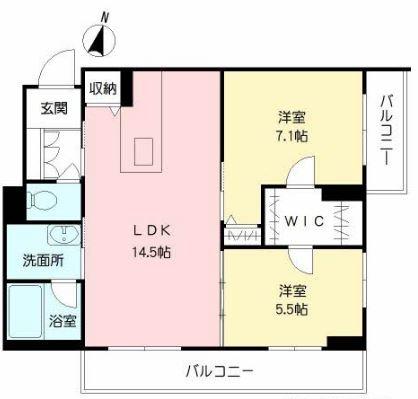 シャーメゾン平成東 102｜熊本県熊本市中央区萩原町(賃貸マンション2LDK・1階・61.55㎡)の写真 その2