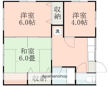 熊本県熊本市東区尾ノ上４丁目（賃貸アパート3K・1階・46.47㎡） その2