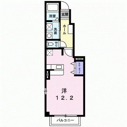 ピュアティ壱番館 105｜熊本県熊本市中央区坪井６丁目(賃貸アパート1R・1階・33.15㎡)の写真 その2