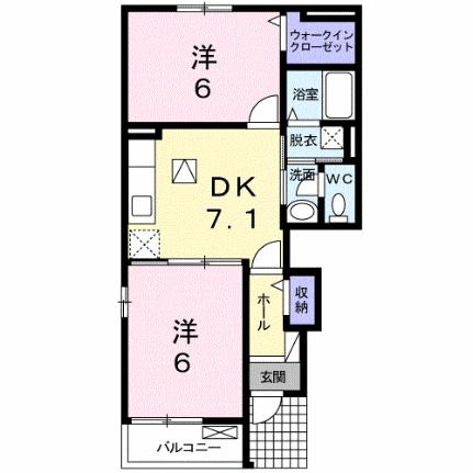 プラシード　ハイツ　I 101｜熊本県八代市高下西町(賃貸アパート2DK・1階・44.75㎡)の写真 その2