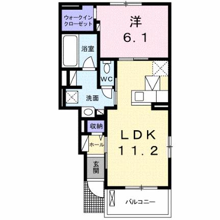 ＡＬＢＡーＣＡＳＡIII 105 ｜ 熊本県八代市松崎町（賃貸アパート1LDK・1階・44.18㎡） その2