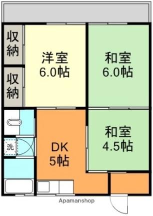 すみれアパート 6｜熊本県八代市錦町(賃貸アパート3DK・2階・46.37㎡)の写真 その2