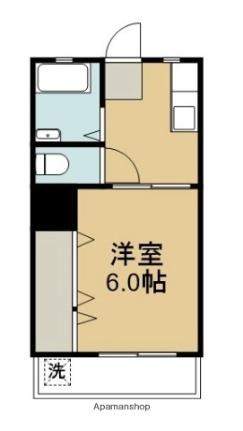 コーポ松本 403｜大分県大分市中島東３丁目(賃貸マンション1K・4階・25.20㎡)の写真 その2