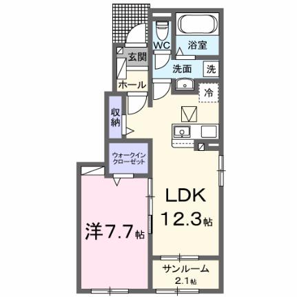 プラティーク挾間　壱番館 101｜大分県由布市挾間町下市(賃貸アパート1LDK・1階・50.14㎡)の写真 その2