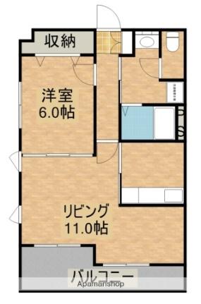 宮崎県宮崎市下北方町塚原（賃貸マンション1LDK・1階・44.50㎡） その2