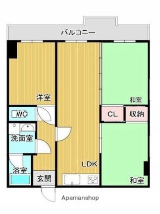 白陽ビル 602 ｜ 宮崎県宮崎市高千穂通１丁目（賃貸マンション3LDK・6階・57.75㎡） その2