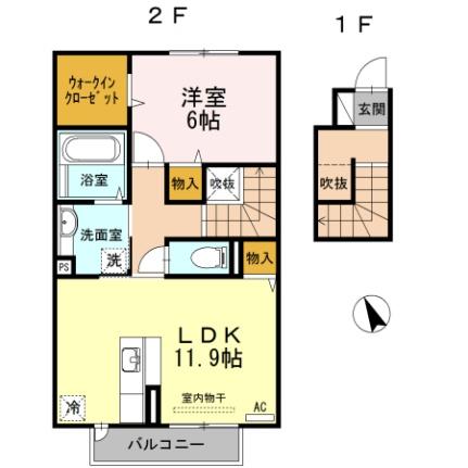 宮崎県宮崎市大字芳士（賃貸アパート1LDK・2階・56.26㎡） その2