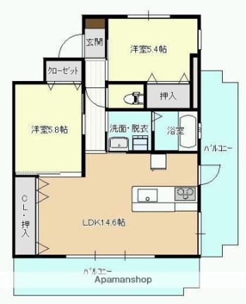 Ｊ．ｆｅｅｌ高千穂通 401 ｜ 宮崎県宮崎市高千穂通１丁目（賃貸マンション2LDK・4階・62.19㎡） その2