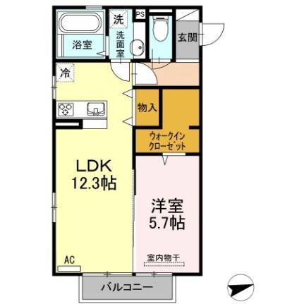 宮崎県宮崎市大和町（賃貸アパート1LDK・2階・45.18㎡） その2