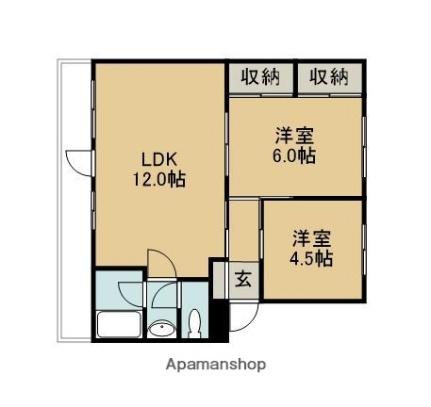 山春ビル霧島 315｜宮崎県宮崎市霧島２丁目(賃貸マンション2LDK・3階・49.86㎡)の写真 その2